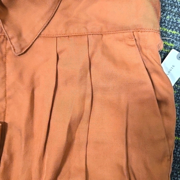 Anthropologie-Cartonniere NWT Belt Front Pants Rose 100% Lyocell-Size 14 - Picture 15 of 16